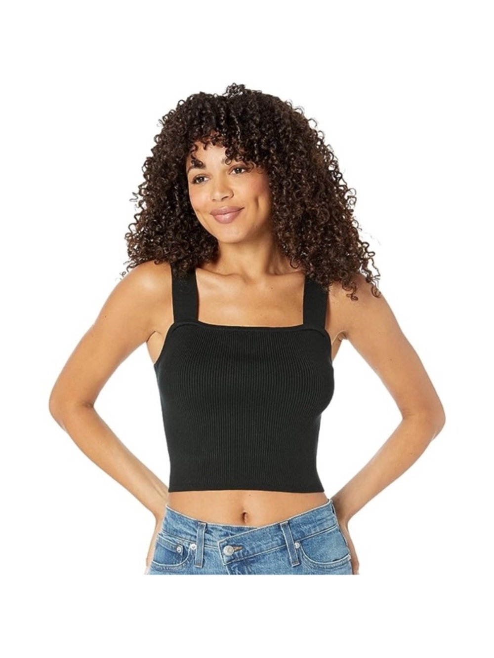 NWT Madewell | Dearing Square-Neck Crop Sweater Tank ribbed